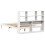 VidaXL vidaXL Bookcase Bed without Mattress Bed Base White 160x200cm Solid Wood Pine 8