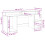 VidaXL vidaXL Desk with LED Lights Writing Table Working Table White Engineered Wood 4