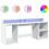 VidaXL vidaXL Desk with LED Lights Writing Table Working Table White Engineered Wood 1