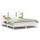 VidaXL vidaXL Bookcase Bed without Mattress Bed White Super King Solid Wood Pine 1