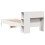 VidaXL vidaXL Bookcase Bed without Mattress Bed White Small Single Solid Wood Pine 6