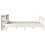 VidaXL vidaXL Bookcase Bed without Mattress Bed Base White King Size Solid Wood Pine 5