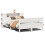 VidaXL vidaXL Bookcase Bed without Mattress Bed Base White King Size Solid Wood Pine 1