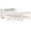 VidaXL vidaXL Bookcase Bed without Mattress Bed Base White King Size Solid Wood Pine 3
