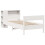 VidaXL vidaXL Bookcase Bed without Mattress Bed White Small Single Solid Wood Pine 3
