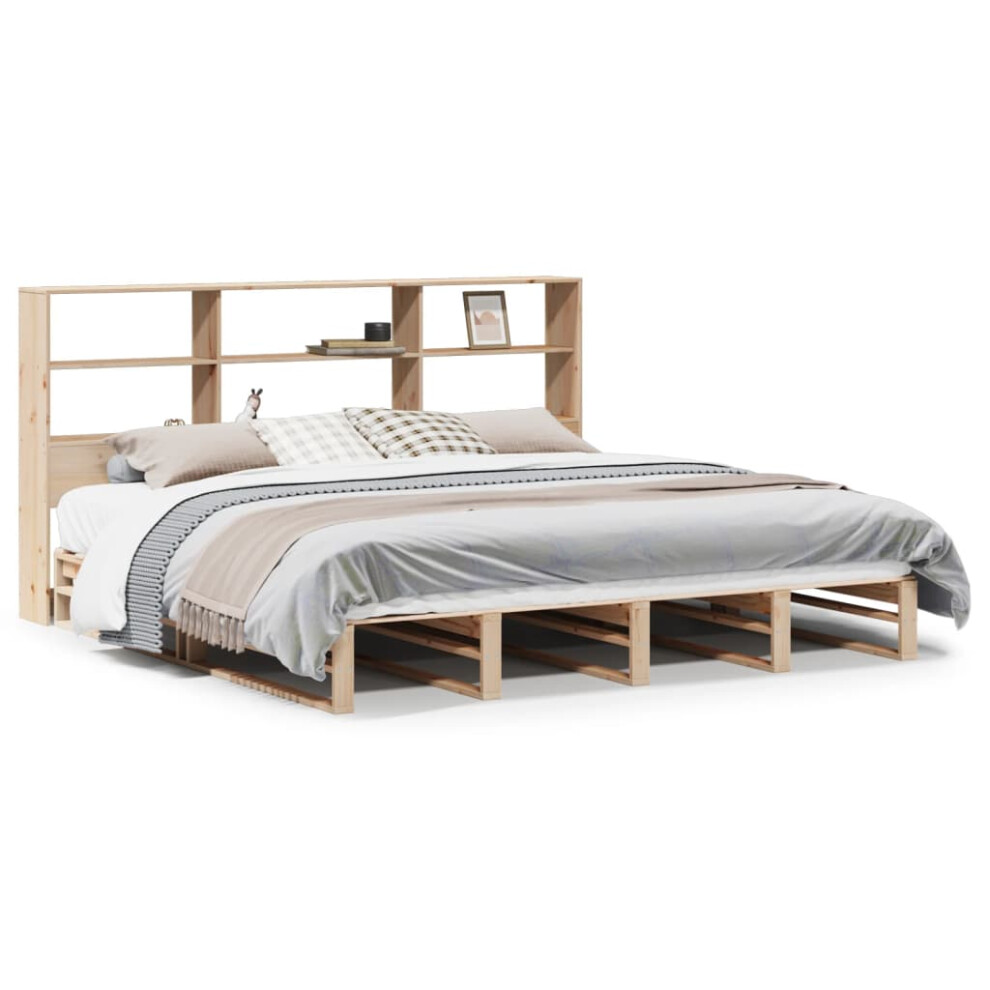 Vidaxl Bookcase Bed Without Mattress Bed 180X200 Cm Super King Solid Wood