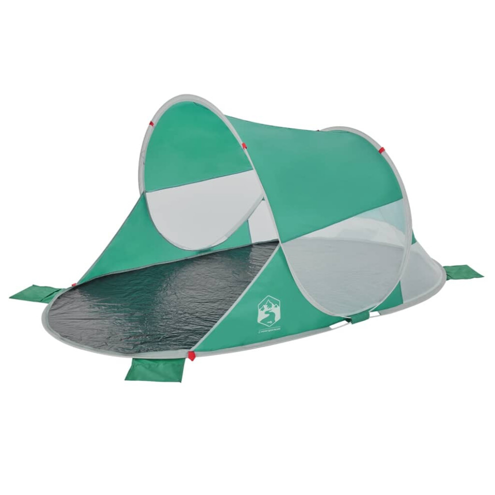 vidaXL Beach Tent Lightweight Sun Shelter Tent Sea Green Pop-up Waterproof