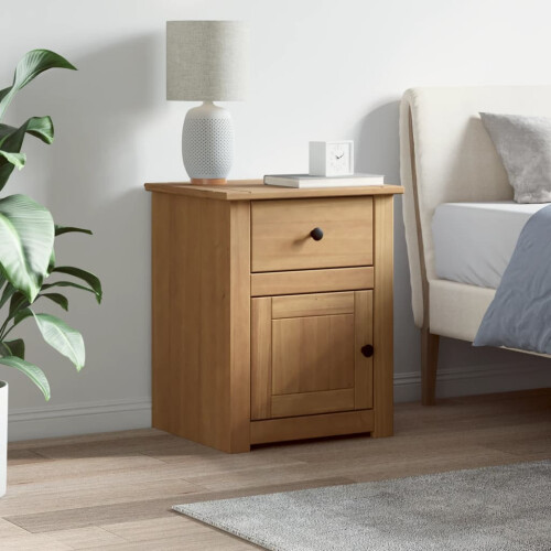 VidaXL vidaXL Bedside Cabinet Nightstand Bed Side Table Bed Cabinet Solid Wood Pine 2