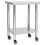 VidaXL vidaXL Kitchen Work Table with Wheels Stainless Steel Home Gastronomy Workable 1