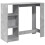 VidaXL vidaXL Bar Table with Shelf Pub Bistro Table Concrete Grey Engineered Wood 1