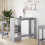 VidaXL vidaXL Bar Table with Shelf Pub Bistro Table Concrete Grey Engineered Wood 3