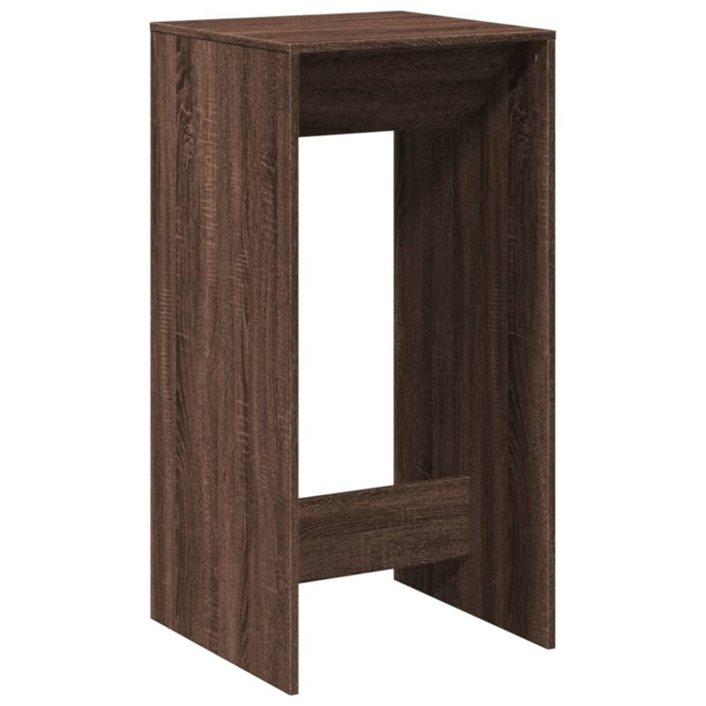 Vidaxl Bar Table Kitchen Counter Table Bistro Table Oak Engineered Wood Brown