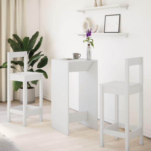 VidaXL vidaXL Bar Table Kitchen Counter Table Bistro Table White Engineered Wood 2