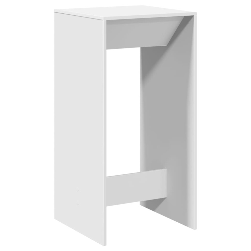 Vidaxl Bar Table Kitchen Counter Table Bistro Table White Engineered Wood