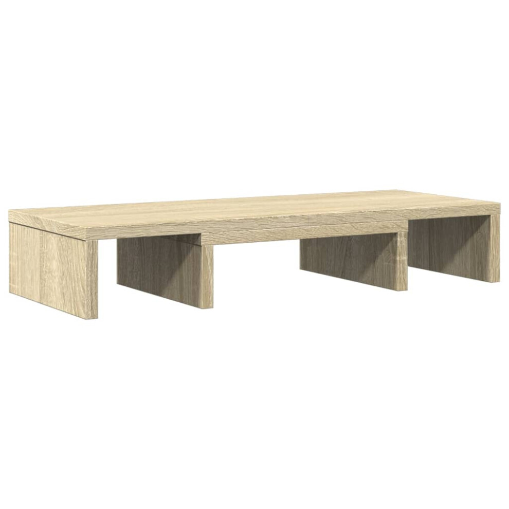 Vidaxl Monitor Stand Adjustable Computer Riser Sonoma Oak Engineered Wood