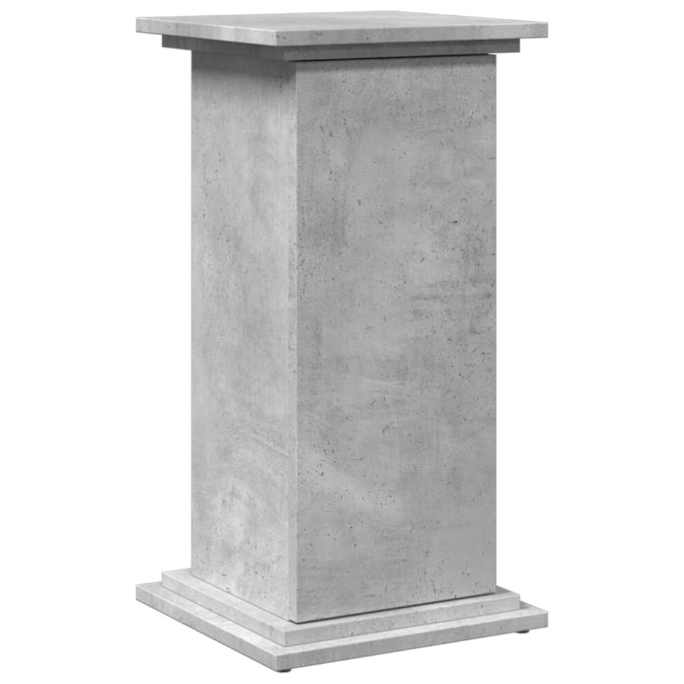 Vidaxl Display Stand With Storage Plant Stand Concrete Engineered Wood Grey