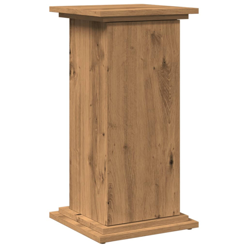 Vidaxl Display Stand With Storage Plant Stand Artisan Oak Engineered Wood