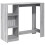 VidaXL vidaXL Bar Table with Shelf Pub Table Bistro Table Grey Sonoma Engineered Wood 1