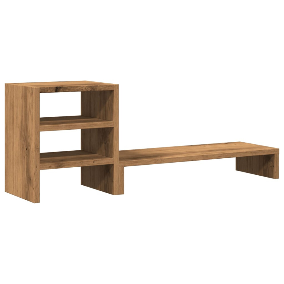 Vidaxl Monitor Stand & Desk Organiser Riser Stand Artisian Oak Engineered Wood