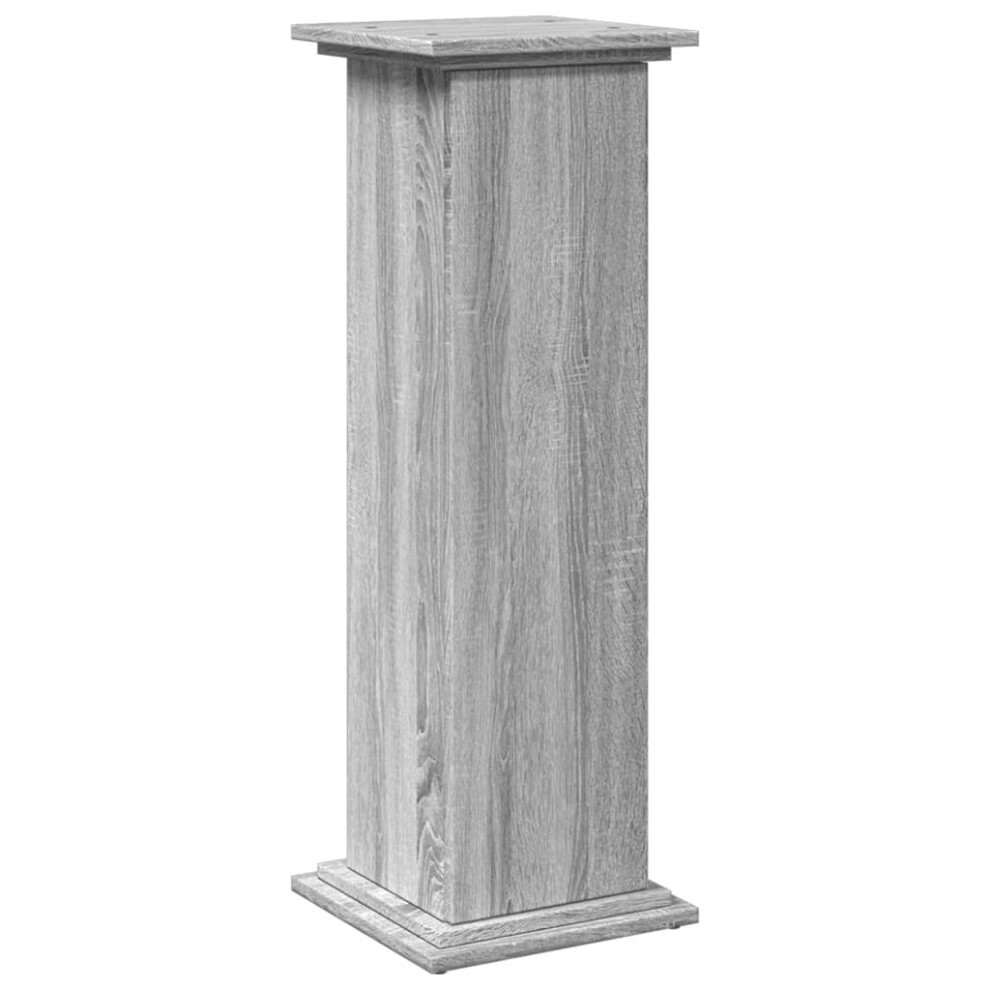 vidaXL Display Stand with Storage Plant Stand Grey Sonoma Engineered Wood