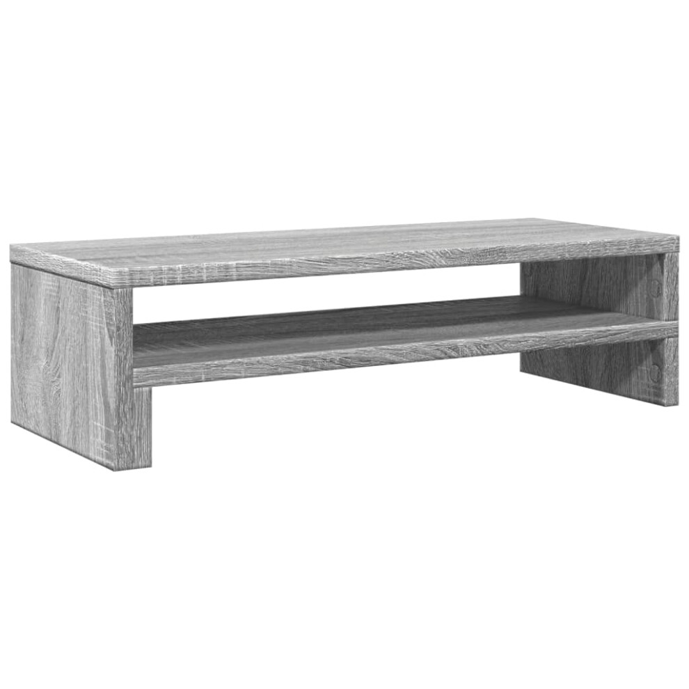 Vidaxl Monitor Stand Computer Stand Display Stand Sonoma Engineered Wood Grey