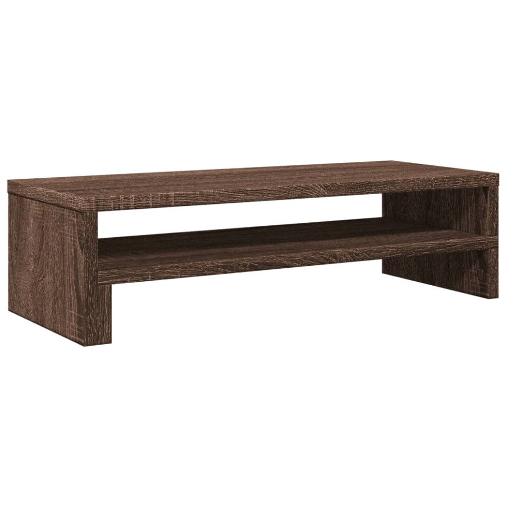 vidaXL Monitor Stand Computer Stand Display Stand Brown Oak Engineered Wood