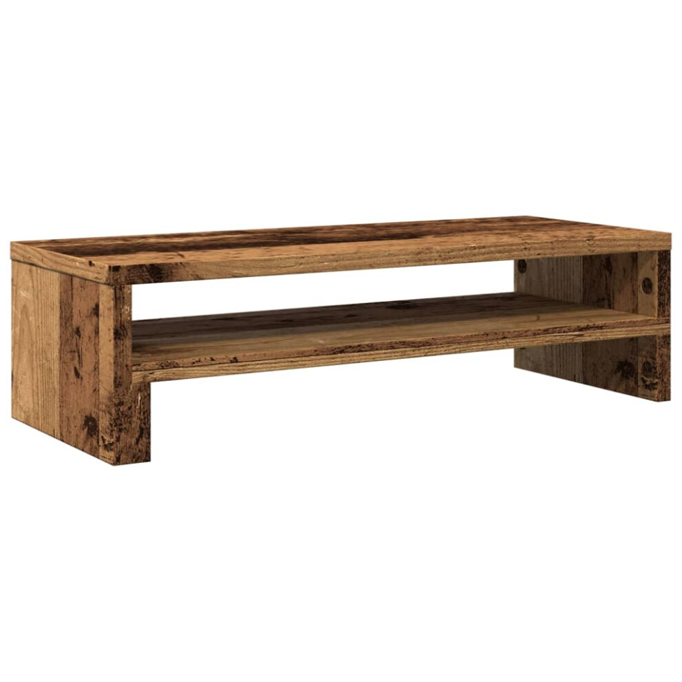 Vidaxl Monitor Stand Computer Stand Display Stand Old Wood Engineered Wood