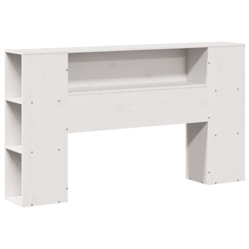 VidaXL vidaXL Headboard with Storage Bed Headboard Decor White 135 cm Solid Wood Pine 2