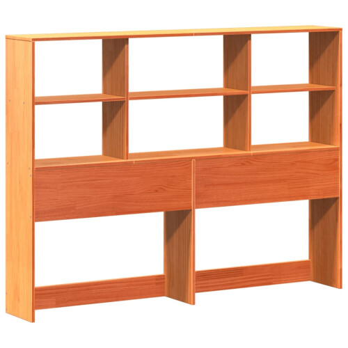 VidaXL vidaXL Headboard with Storage Bed Headboard Wax Brown 140 cm Solid Wood Pine 2