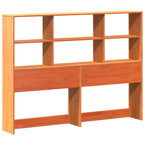 VidaXL vidaXL Headboard with Storage Bed Headboard Wax Brown 120 cm Solid Wood Pine 2