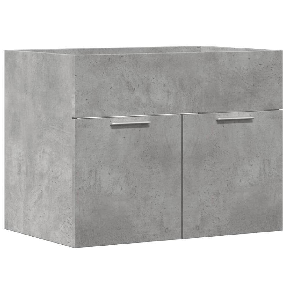 vidaXL Sink Cabinet Vanity Unit Storage Cupboard Concrete Grey Engineered Wood