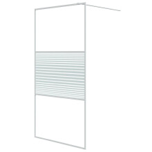 vidaXL Walk-in Shower Wall White 100x195 cm Clear ESG Glass Shower Screen