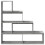 VidaXL vidaXL Room Divider Bookcase Bookshelf 4-Tier Concrete Grey Engineered Wood 5