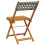 VidaXL vidaXL Folding Garden Chairs 4 pcs Chairs Grey Poly Rattan and Solid Wood 6