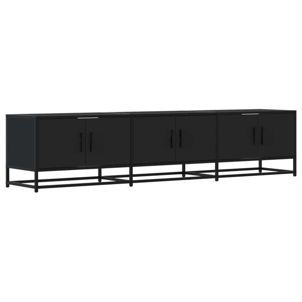 vidaXL TV Cabinet TV Stand Entertainment Centre TV Unit Black Engineered Wood