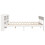 VidaXL vidaXL Bed Frame with Headboard Bed White 135x190 cm Double Solid Wood Pine 5