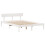 VidaXL vidaXL Bed Frame with Headboard Bed White 135x190 cm Double Solid Wood Pine 7