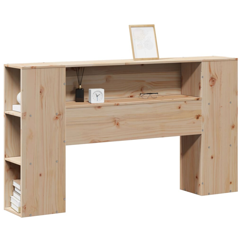 vidaXL Headboard with Storage Bed Header Bed Headboard 120 cm Solid Wood Pine