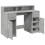 VidaXL vidaXL Desk with LED Lights Study Working Table Concrete Grey Engineered Wood 9