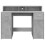 VidaXL vidaXL Desk with LED Lights Study Working Table Concrete Grey Engineered Wood 6
