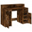 VidaXL vidaXL Desk with LED Lights Writing Working Table Smoked Oak Engineered Wood 9