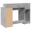 VidaXL vidaXL Desk with LED Lights Study Working Table Concrete Grey Engineered Wood 8