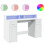 VidaXL vidaXL Desk with LED Lights Writing Table Working Table White Engineered Wood 1