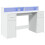 VidaXL vidaXL Desk with LED Lights Writing Table Working Table White Engineered Wood 3