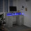 VidaXL vidaXL Desk with LED Lights Study Working Table Concrete Grey Engineered Wood 5