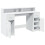 VidaXL vidaXL Desk with LED Lights Writing Table Working Table White Engineered Wood 9