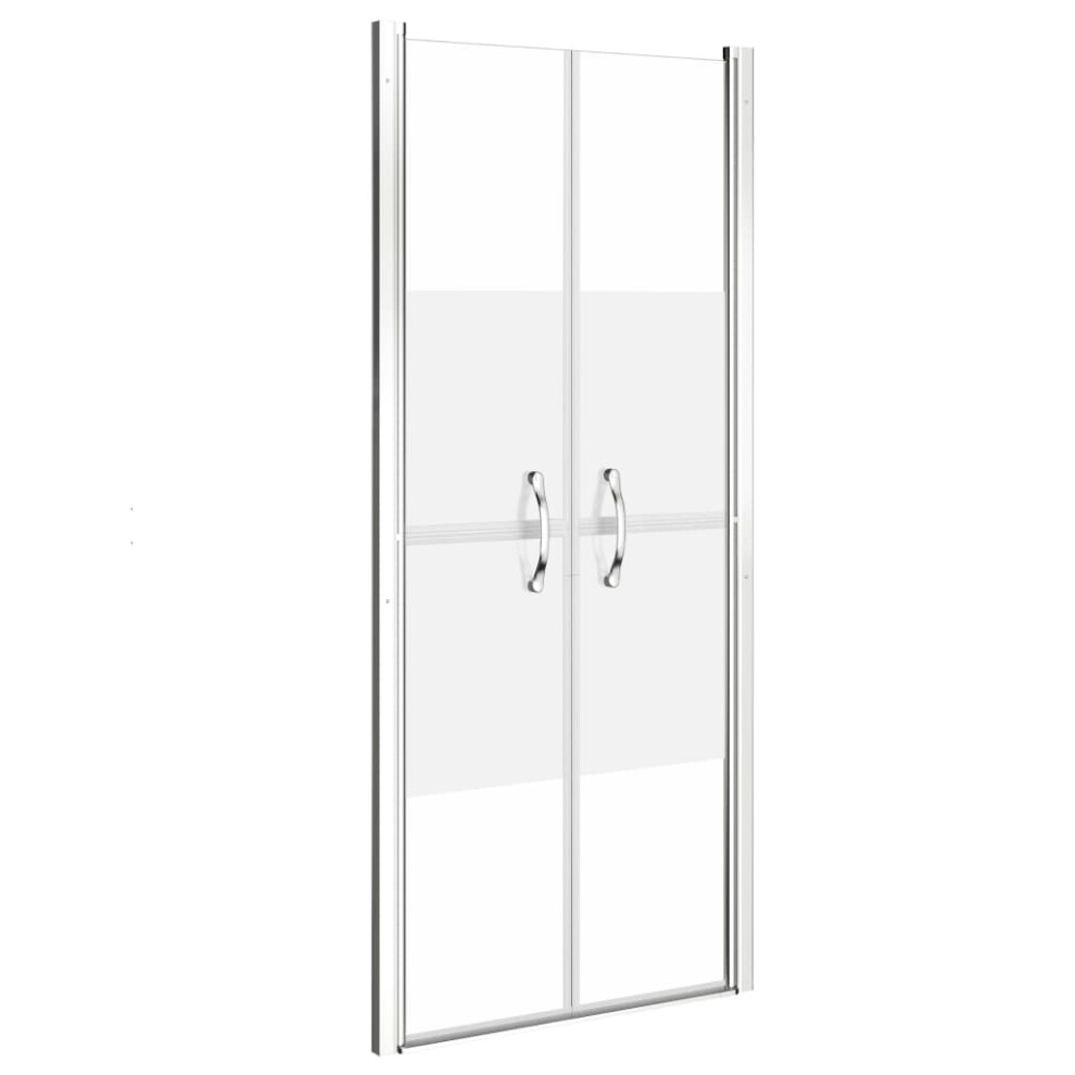 vidaXL Shower Door Half Frosted ESG 71x190 cm Enclosure Bath Cabin Bathroom