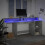 VidaXL vidaXL Desk with LED Lights Study Working Table Concrete Grey Engineered Wood 5