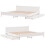 VidaXL vidaXL Bed Frame without Mattress Bed Base White 200x200 cm Solid Wood Pine 9