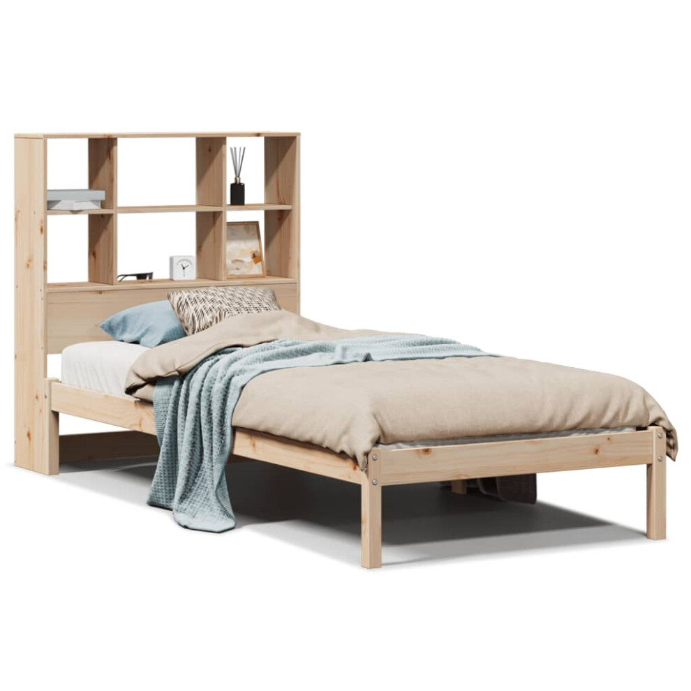 Vidaxl Bookcase Bed Without Mattress Bed 90X190 Cm Single Solid Wood Pine